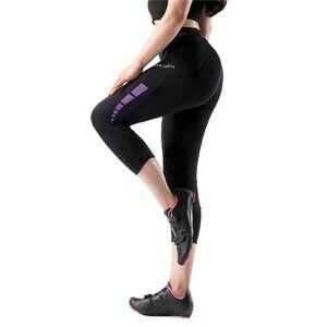 Santic Alita Padded Cycling Cropped Leggings Bike Shorts Size M